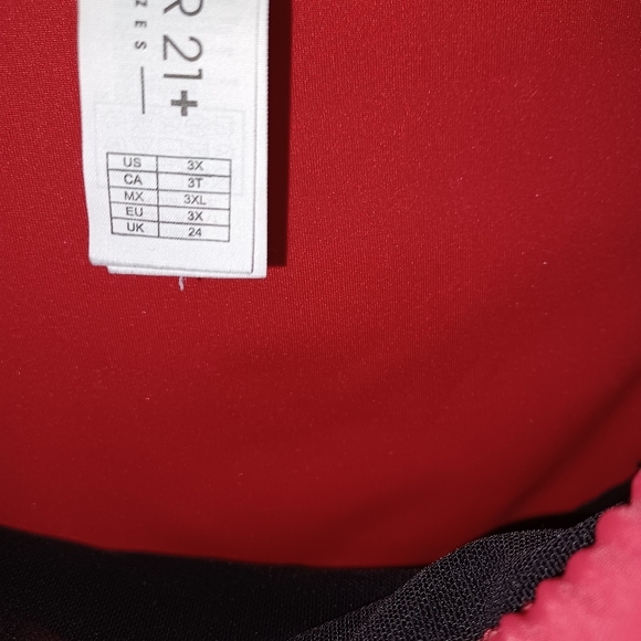 3xl red high cut 2 piece red bathing suit only washed  forever21 - Picture 4 of 7